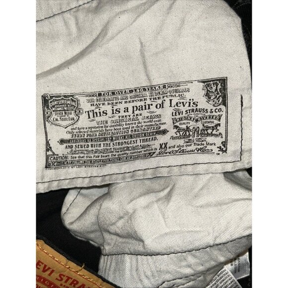 NWT Levi Men's 501 Straight Leg Black Jeans Size 34x32 Red Tab - Picture 6 of 9